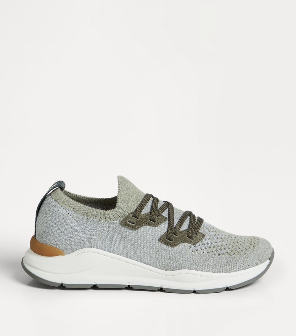 Brunello Cucinelli Kids Brunello Cucinelli Kids Knit Runner Slip-On Sneakers