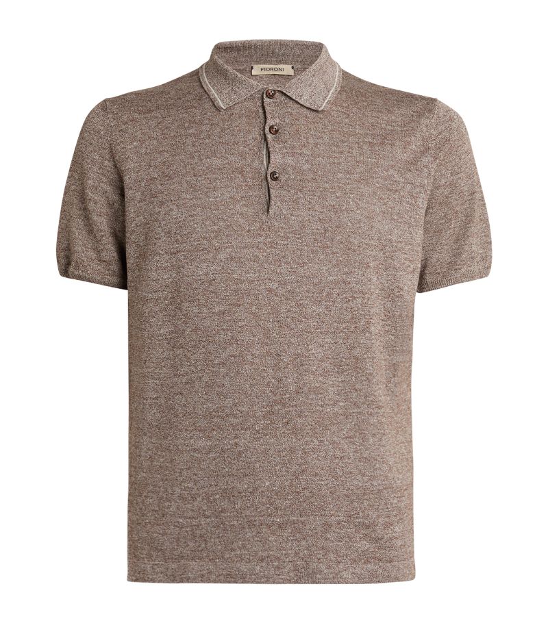 Fioroni Cashmere Fioroni Cashmere Linen-Blend Polo Shirt