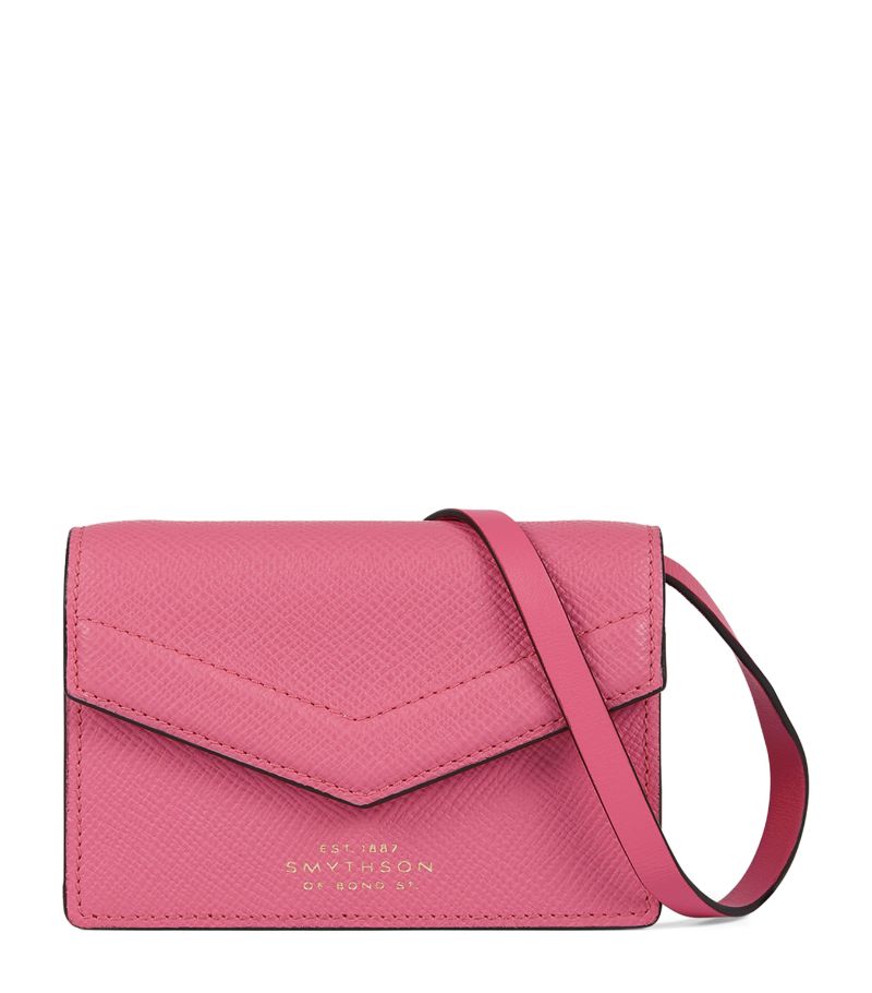 Smythson Smythson Leather Panama Envelope Cross-Body Card Holder