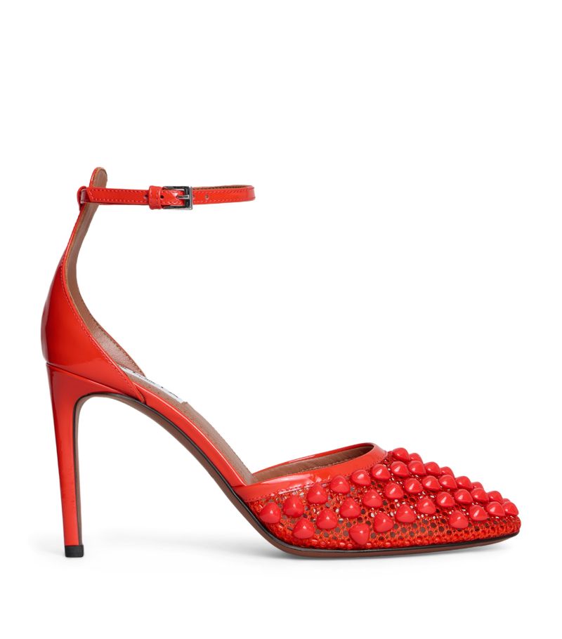 Alaïa Alaïa Leather Embellished-Mesh Pumps 90