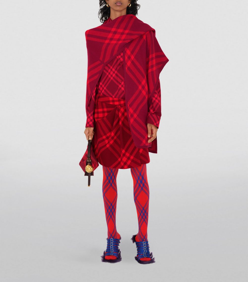 Burberry Burberry Wool Check Cape