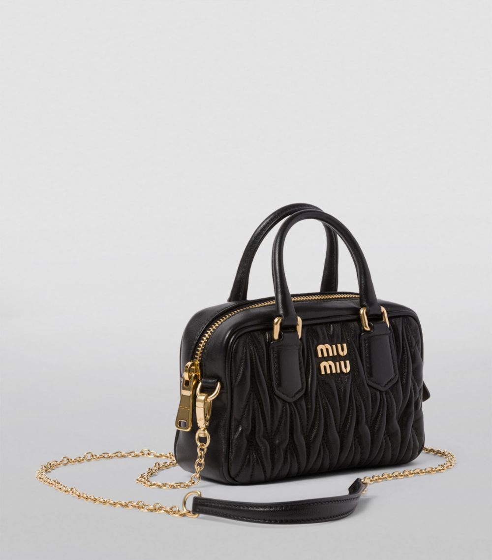 Miu Miu Miu Miu Mini Matelassé Leather Arcadie Top-Handle Bag