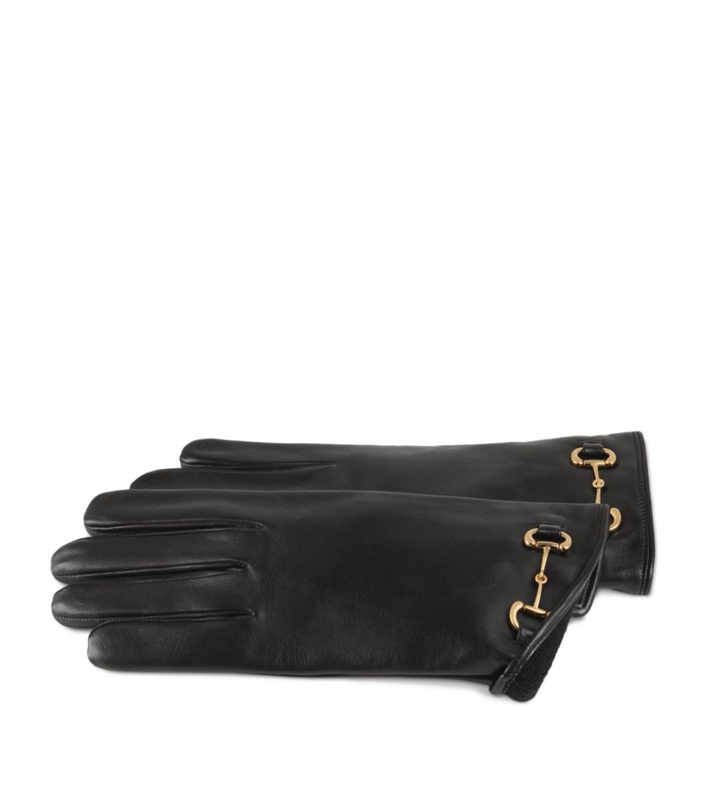 Gucci Gucci Leather Horsebit Gloves