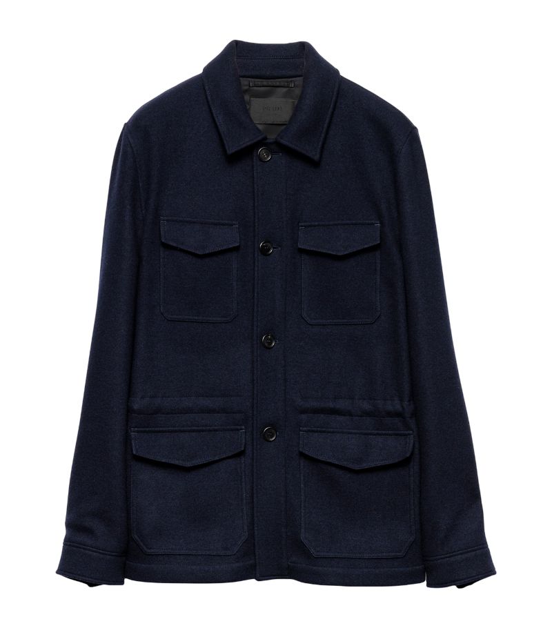 Prada Prada Wool-Cashmere Safari Shirt Jacket