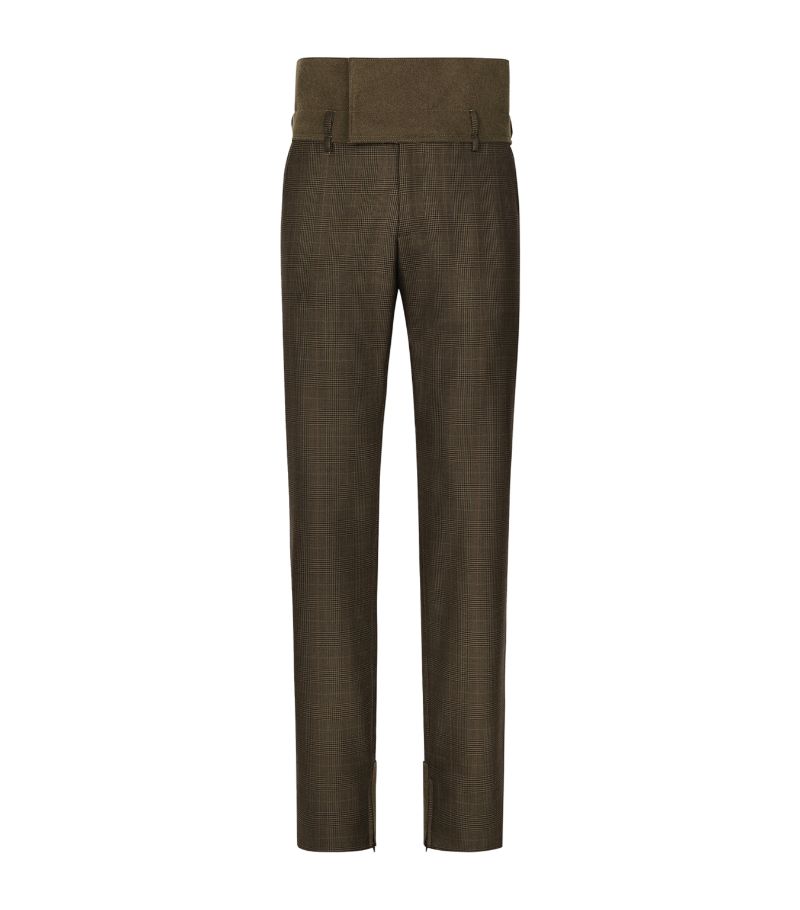 Dolce & Gabbana Dolce & Gabbana Glen Plaid Fustian-Detail Tailored Trousers