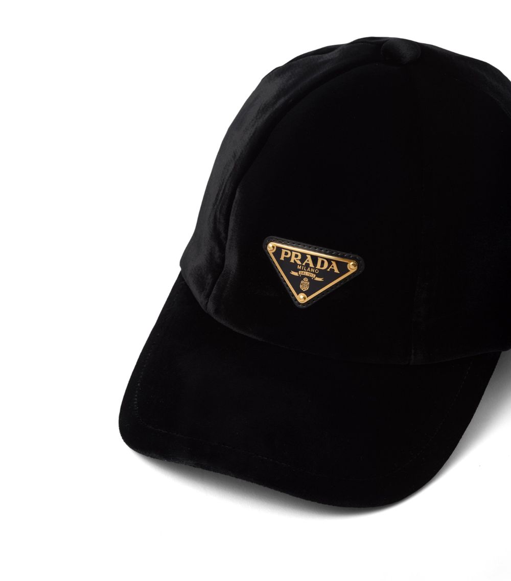 Prada Prada Velvet Baseball Cap