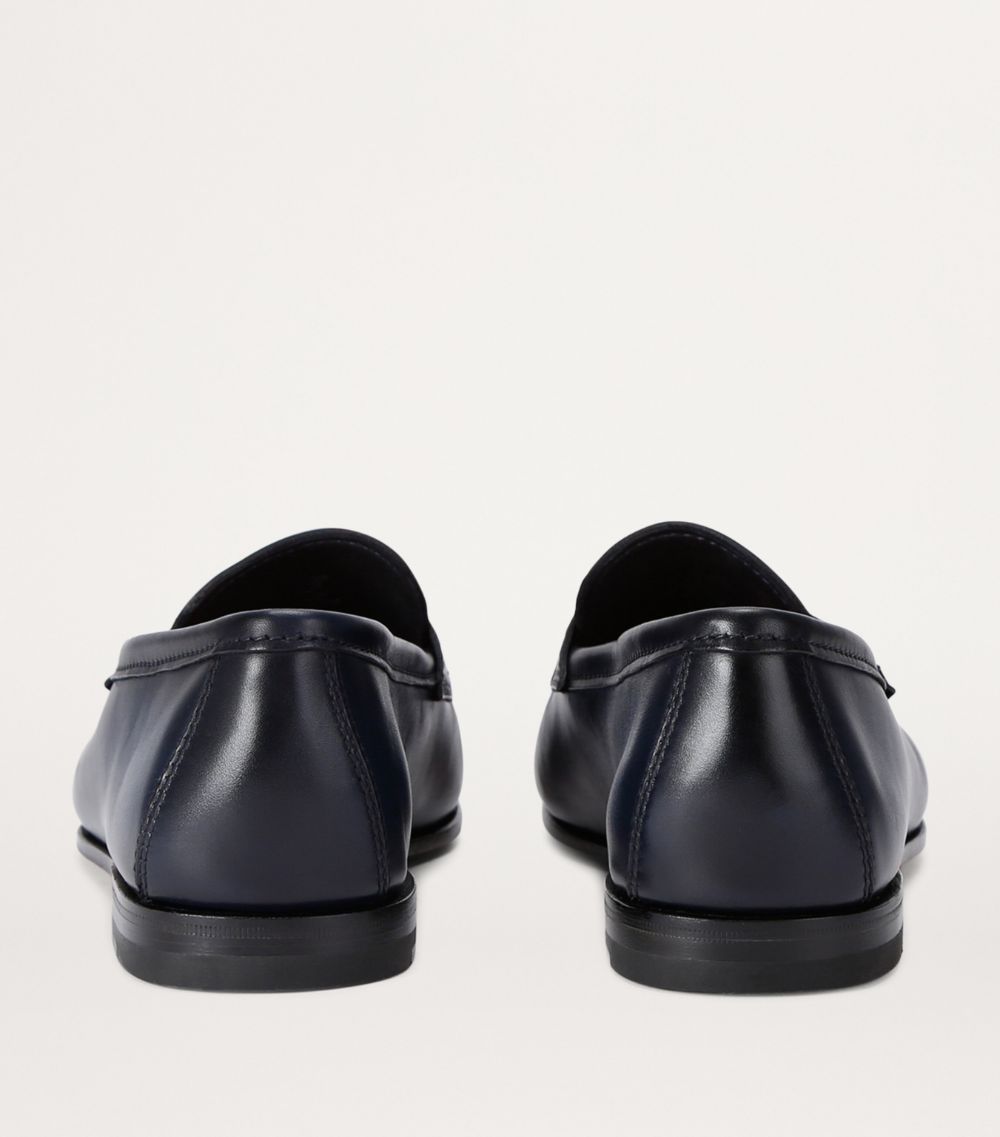 Santoni Santoni Leather Carlos Penny Loafers