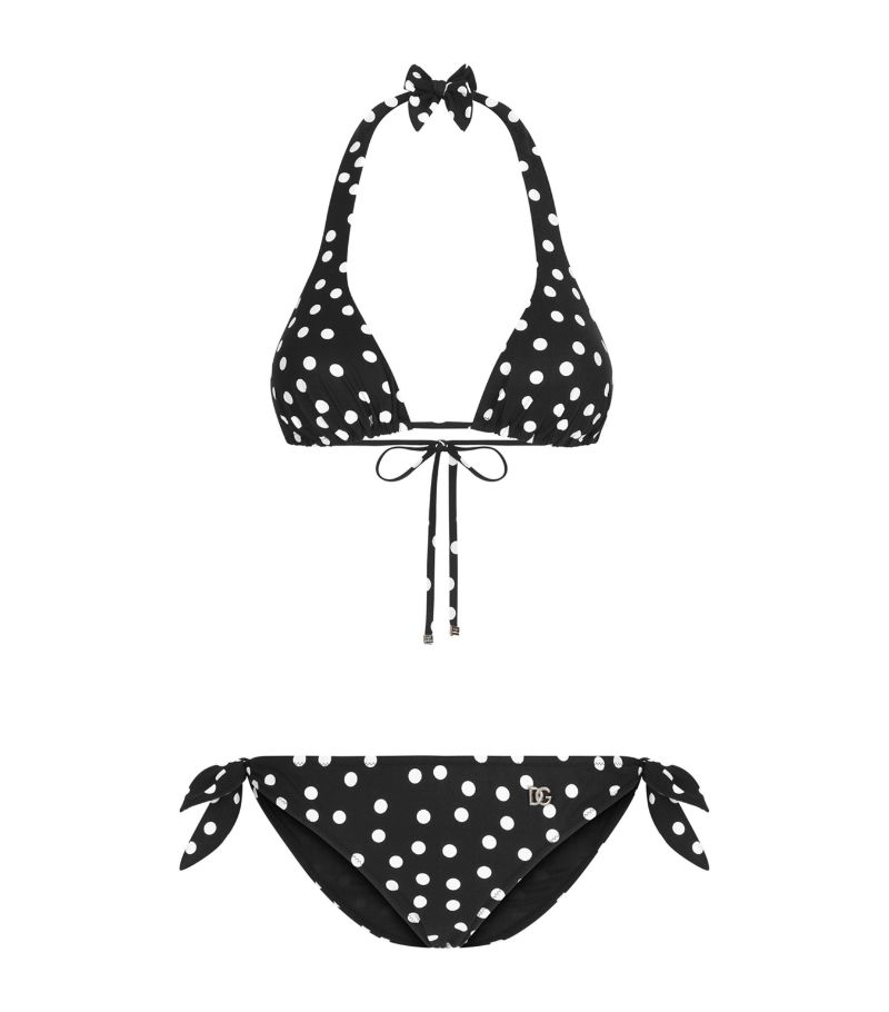 Dolce & Gabbana Dolce & Gabbana Polka-Dot Dg Logo Bikini