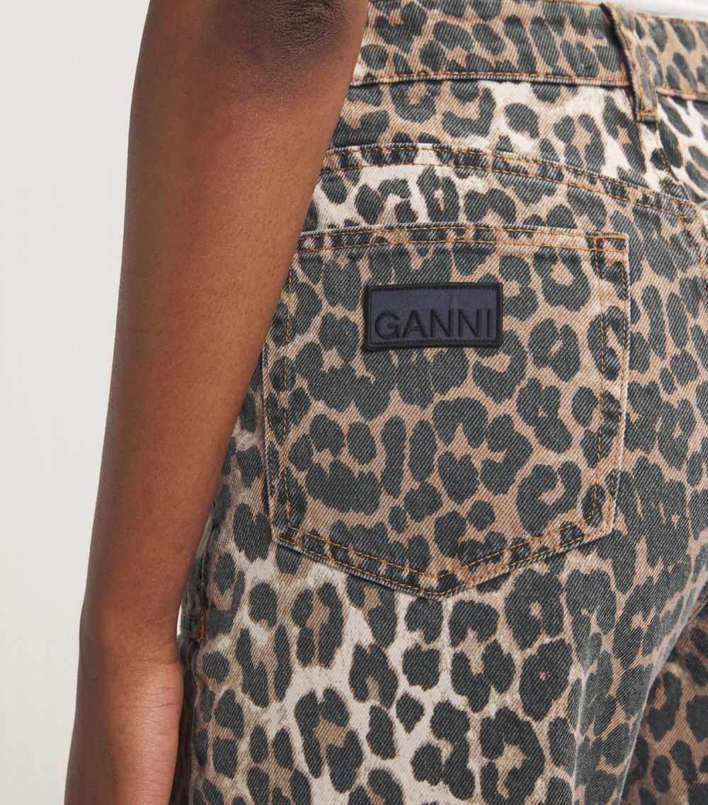 Ganni Ganni Leopard Angi Flared Jeans