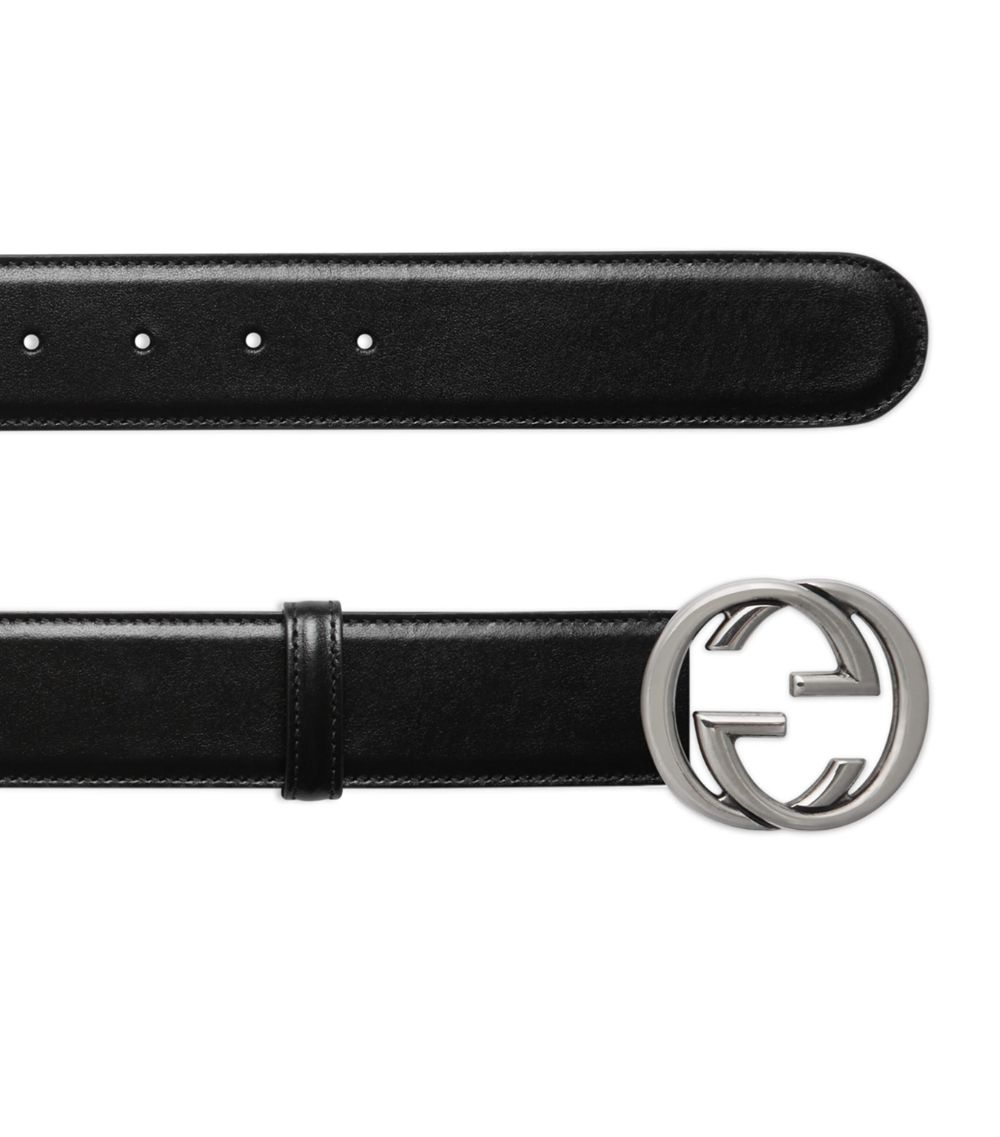 Gucci Gucci Leather Interlocking G Belt