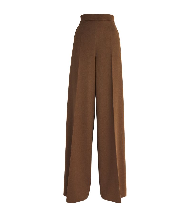 Max Mara Max Mara Camel Hair Wide-Leg Trousers