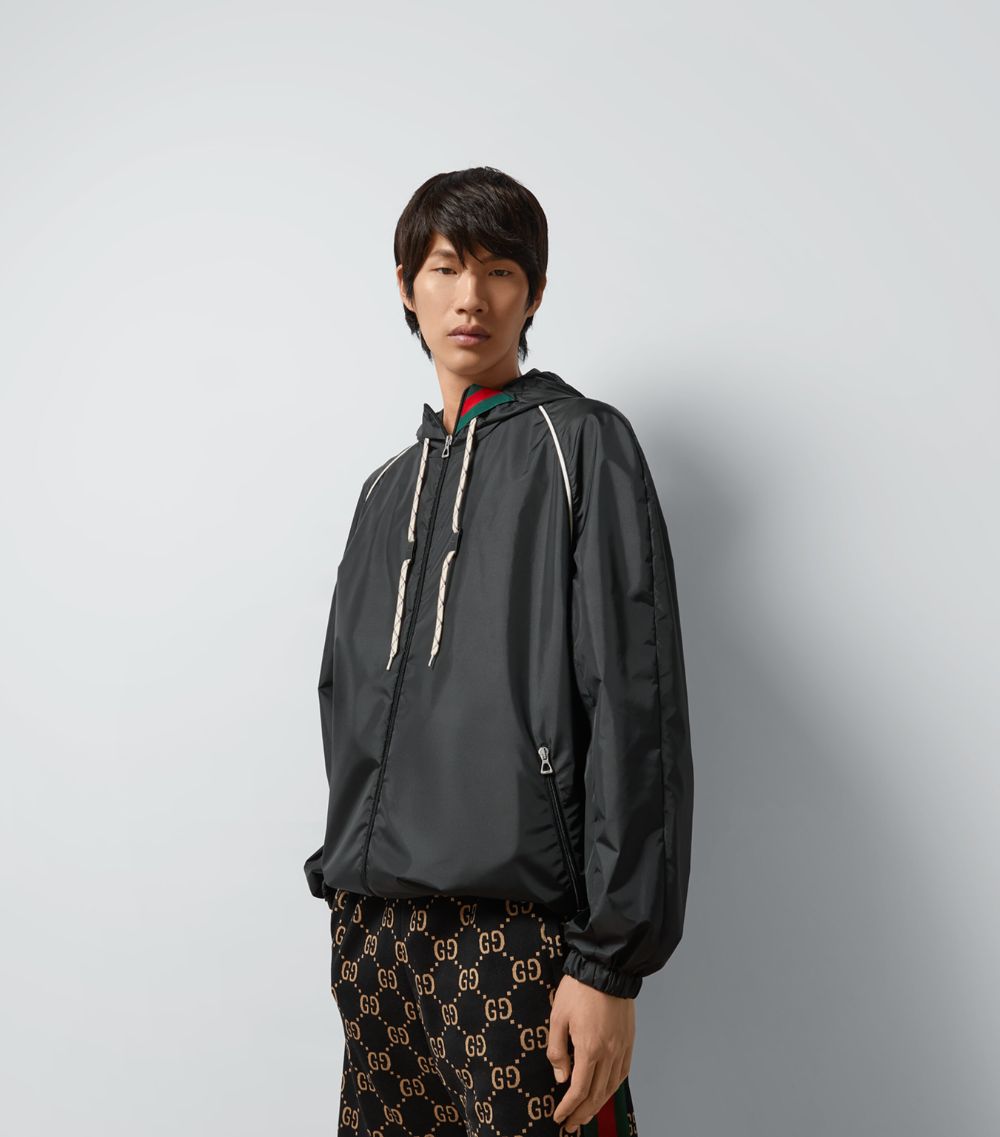 Gucci Gucci Web Stripe Hooded Jacket