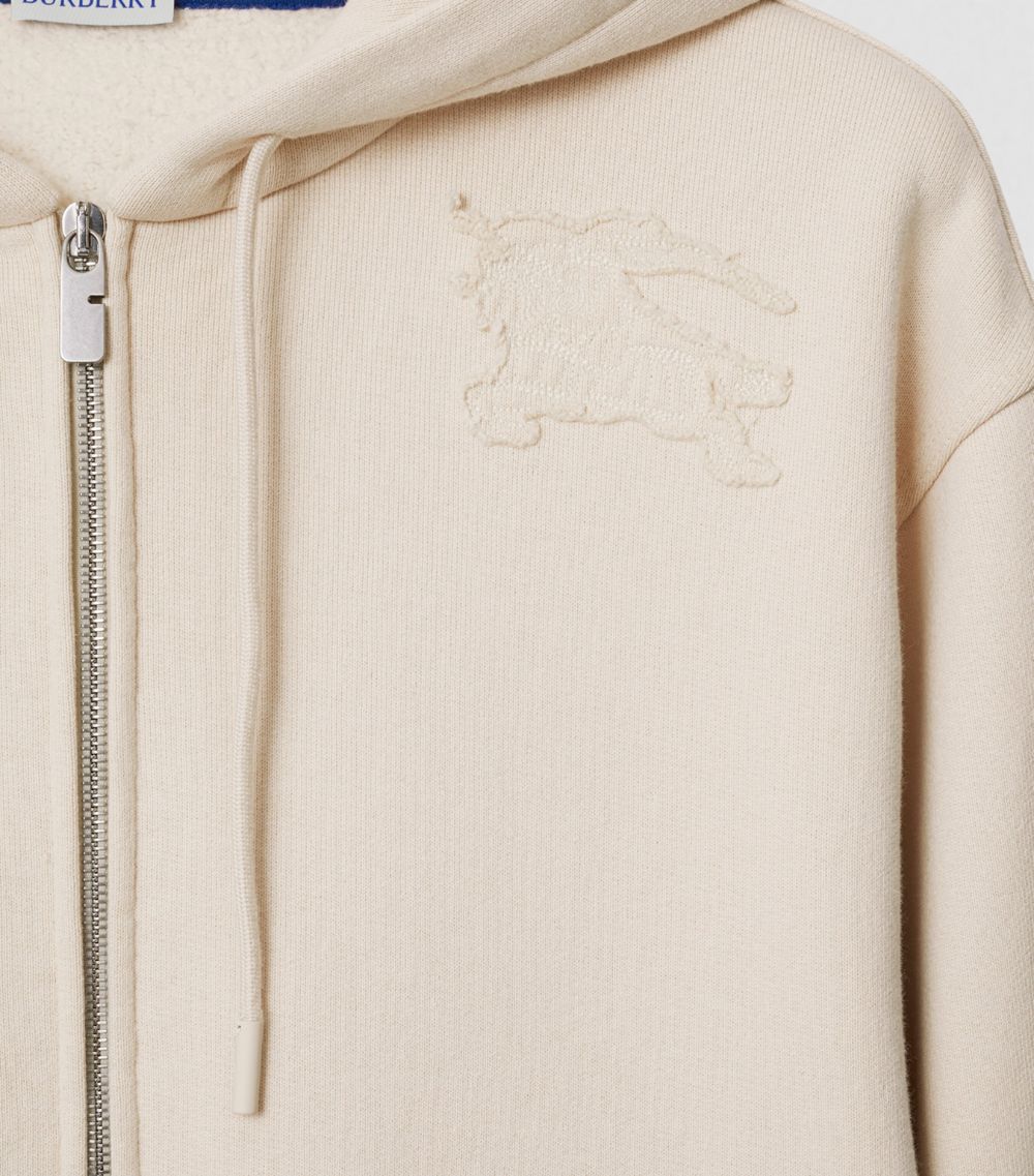 Burberry Burberry Cotton Ekd Zip-Up Hoodie