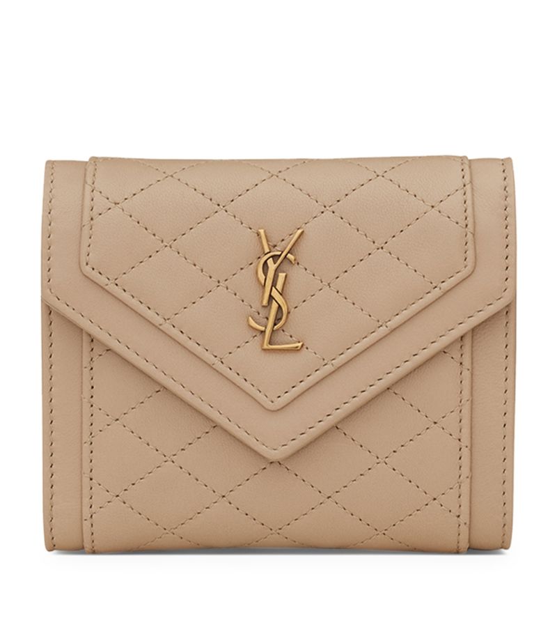 Saint Laurent Saint Laurent Quilted Leather Trifold Wallet