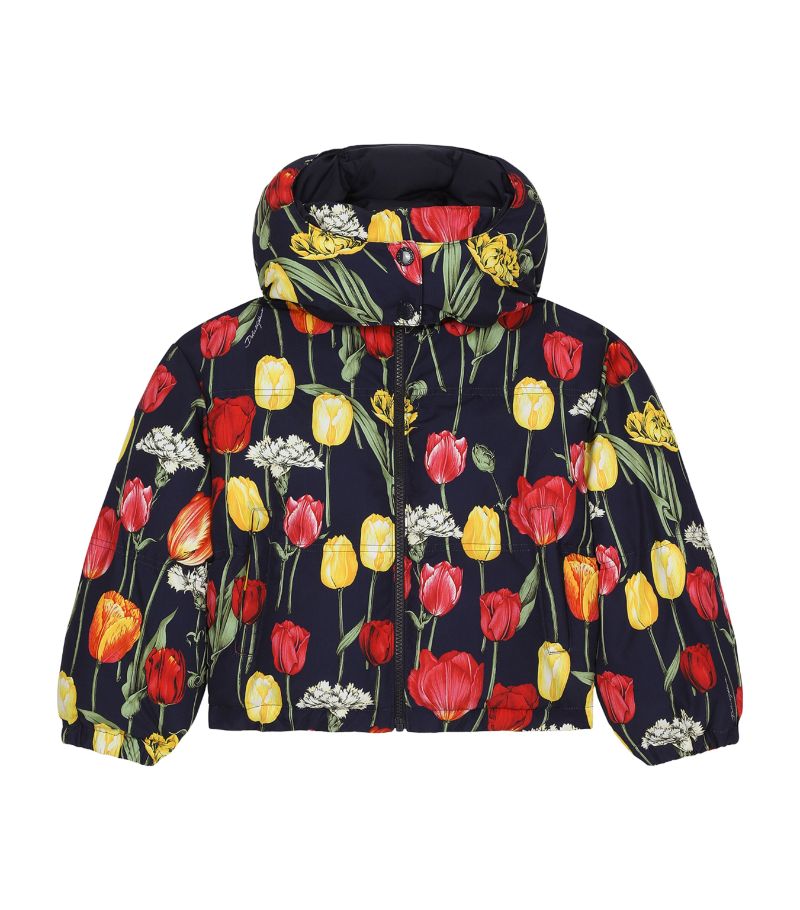 Dolce & Gabbana Dolce & Gabbana Kids Down Floral Puffer Jacket (8-12+ Years)