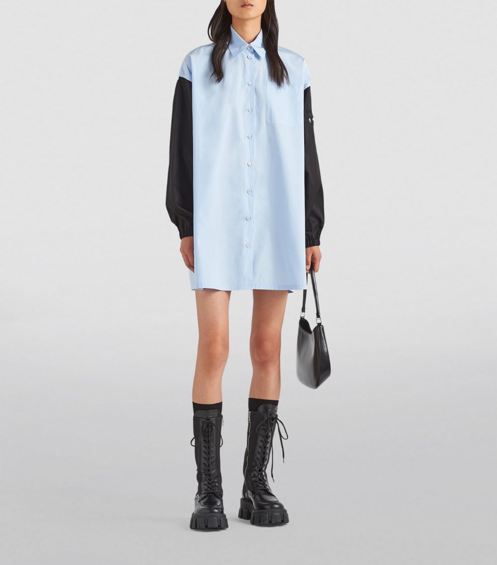 Prada Prada Re-Nylon-Sleeve Shirt Dress