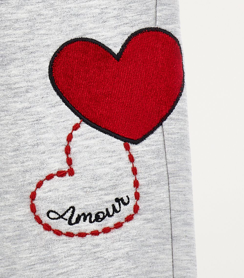 Monnalisa Monnalisa Cotton Heart Appliqué Sweatpants (2-12 Years)