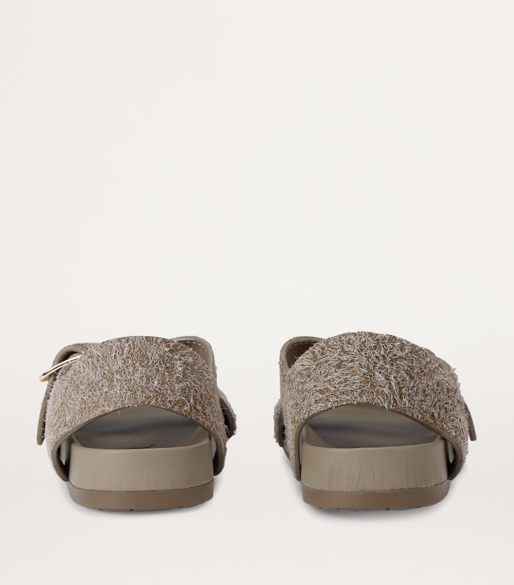 Loewe Loewe Suede Ease Buckle Sandals