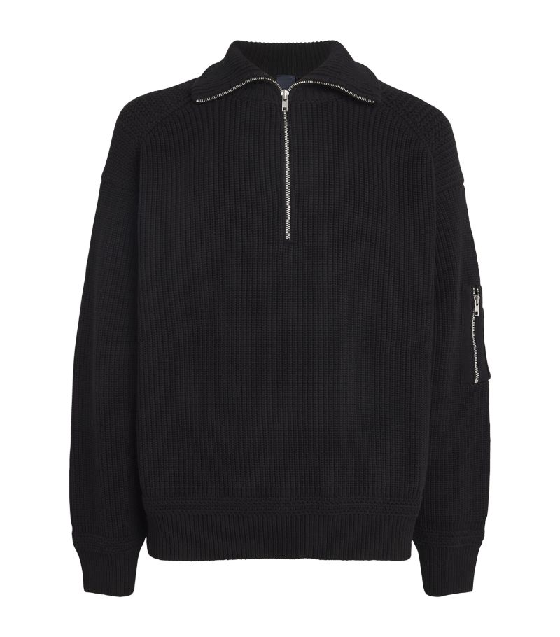 Juun.J Juun. J Cotton-Wool Half-Zip Sweater