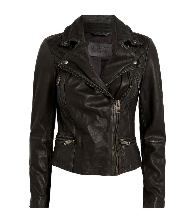 Allsaints AllSaints Leather Cargo Biker Jacket