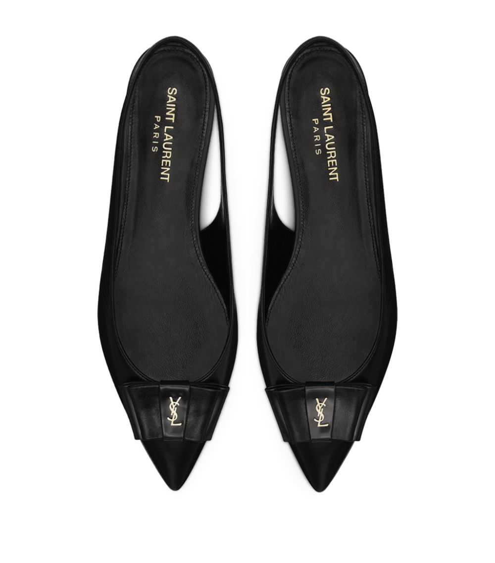 Saint Laurent Saint Laurent Leather Slingback Sandals