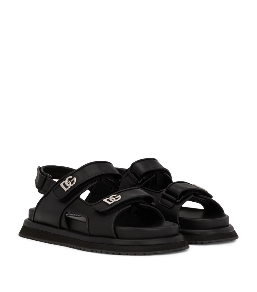 Dolce & Gabbana Dolce & Gabbana Leather Dg Sandals