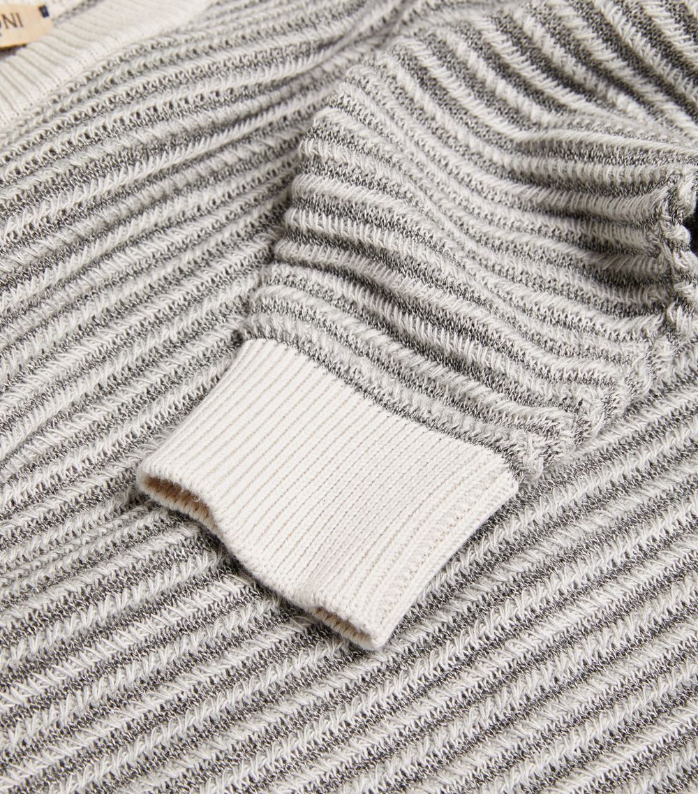 Fioroni Cashmere Fioroni Cashmere Multi-Stitch Striped Sweater