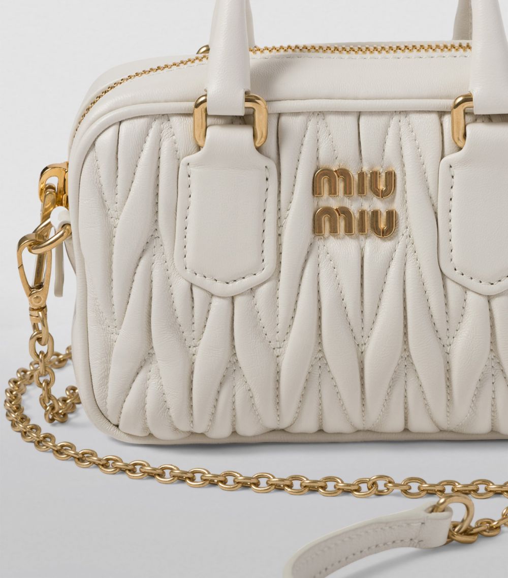 Miu Miu Miu Miu Mini Matelassé Leather Arcadie Top-Handle Bag