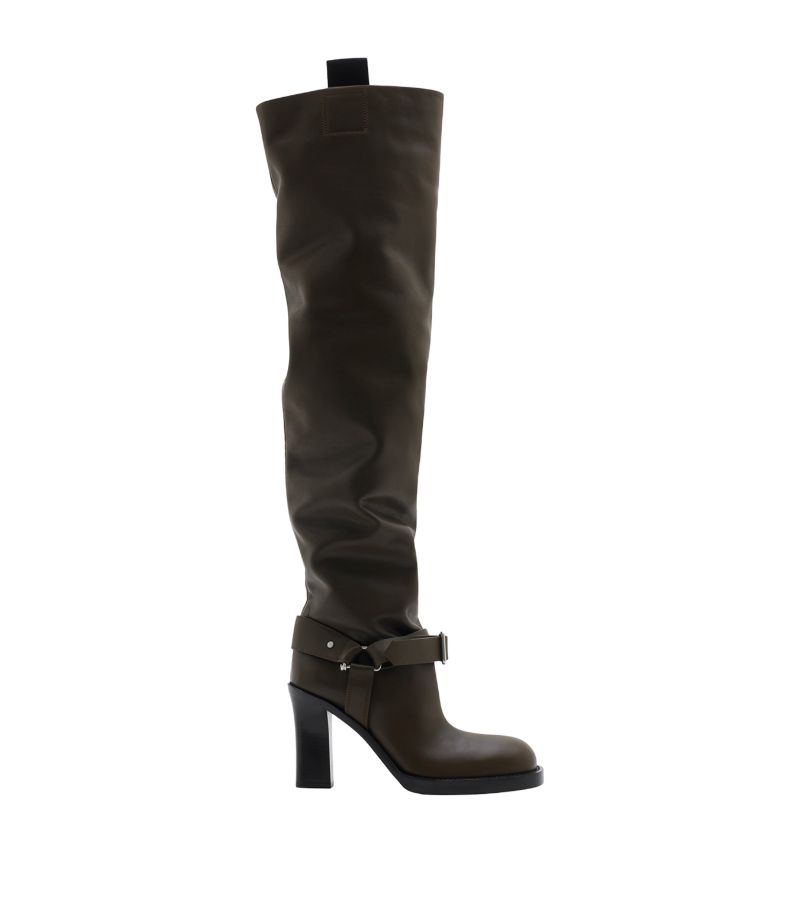 Burberry Burberry Leather Soft Stirrup Over-The-Knee Boots 85