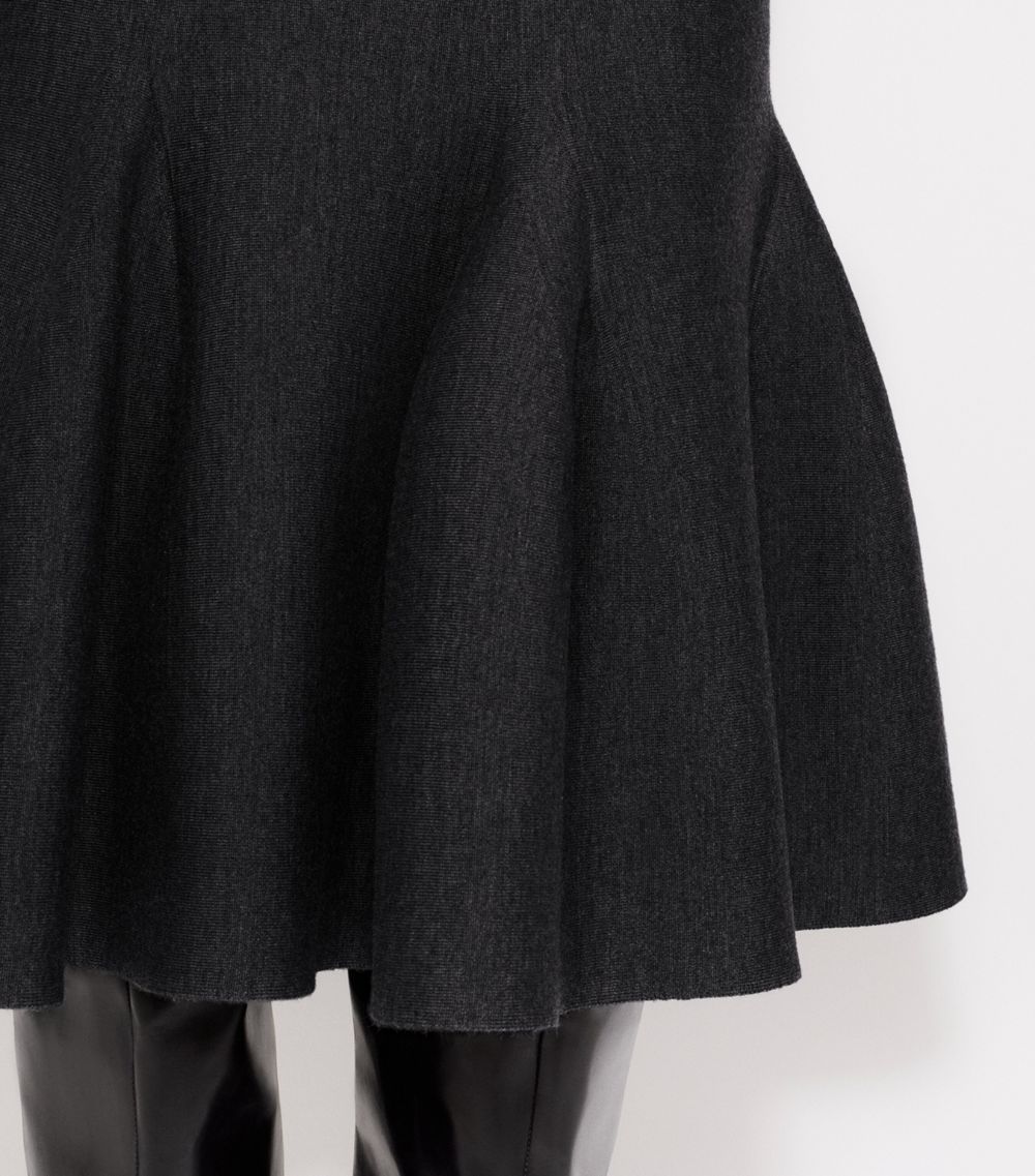 Alaïa Alaïa Wool-Blend Midi Skirt