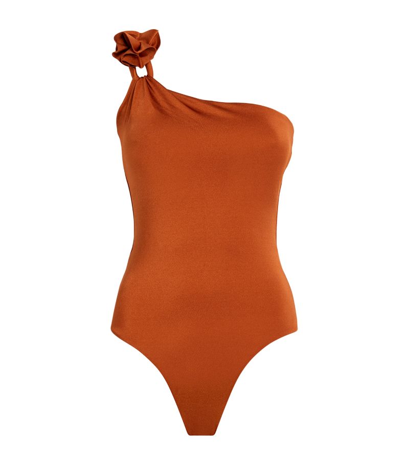 Maygel Coronel Maygel Coronel One-Shoulder Appliqué Swimsuit