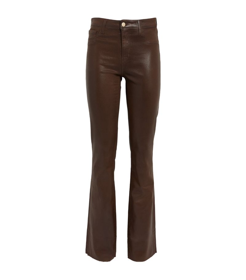 L'Agence L'Agence Ruth Coated Straight-Leg Jeans