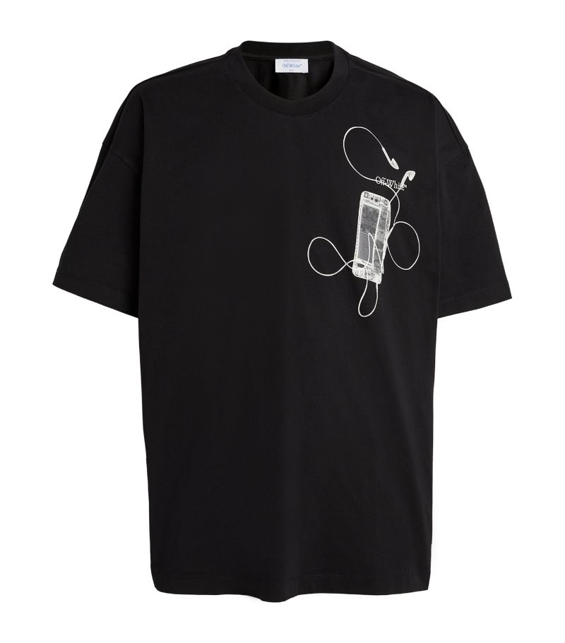 OFF-WHITE Off-White Cotton Scan Print T-Shirt