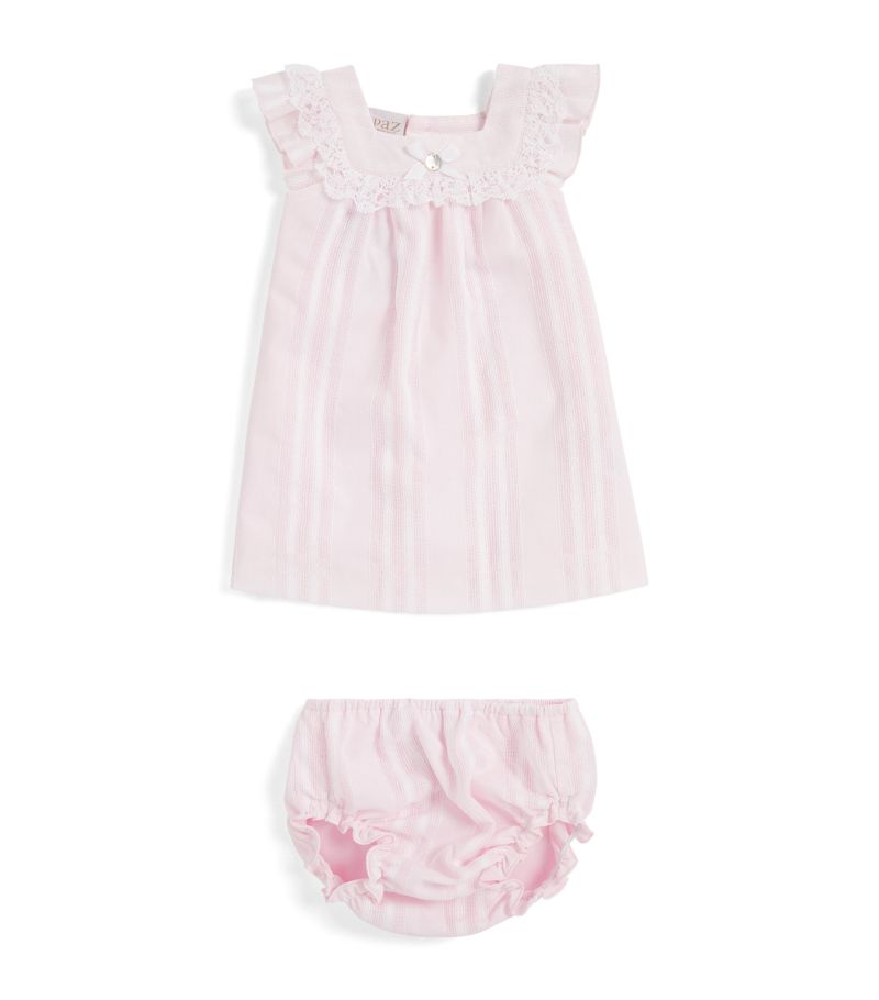 Paz Rodriguez Paz Rodriguez Cotton Striped Dress With Bloomers (1-24 Months)