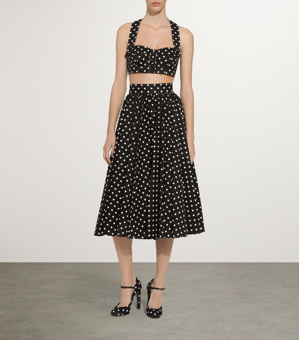 Dolce & Gabbana Dolce & Gabbana Cotton Polka Dot Crop Top