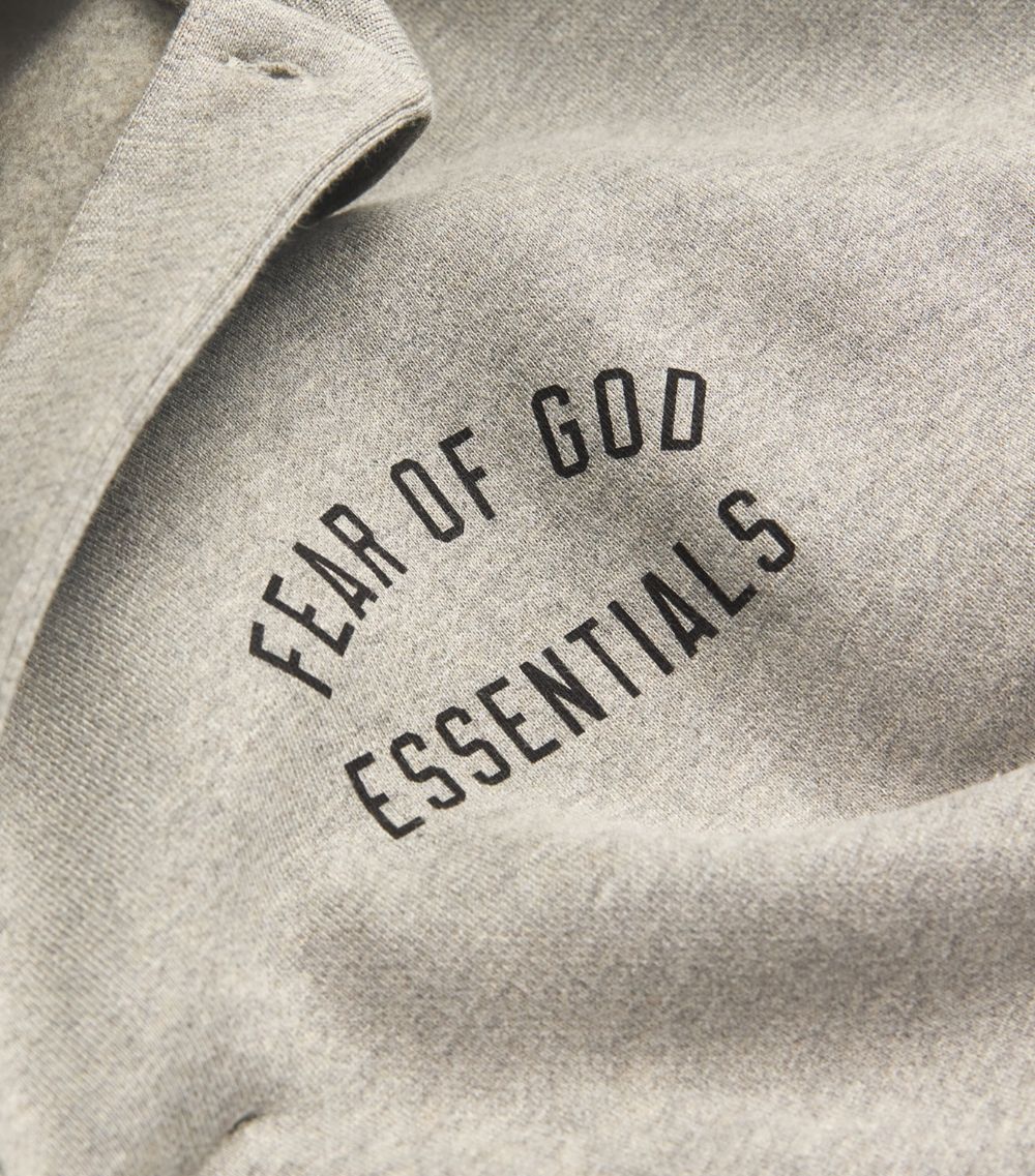 Fear Of God Essentials Fear Of God Essentials Oversized Polo Logo Fleece