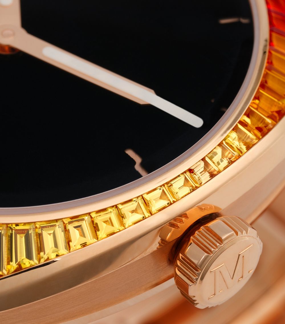H. Moser & Cie H. Moser & Cie Red Gold And Sapphire Streamliner Tourbillon Watch 40Mm