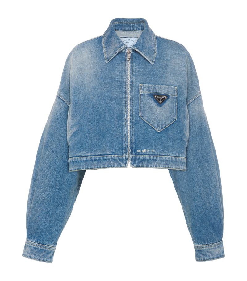 Prada Prada Organic Denim Cropped Jacket