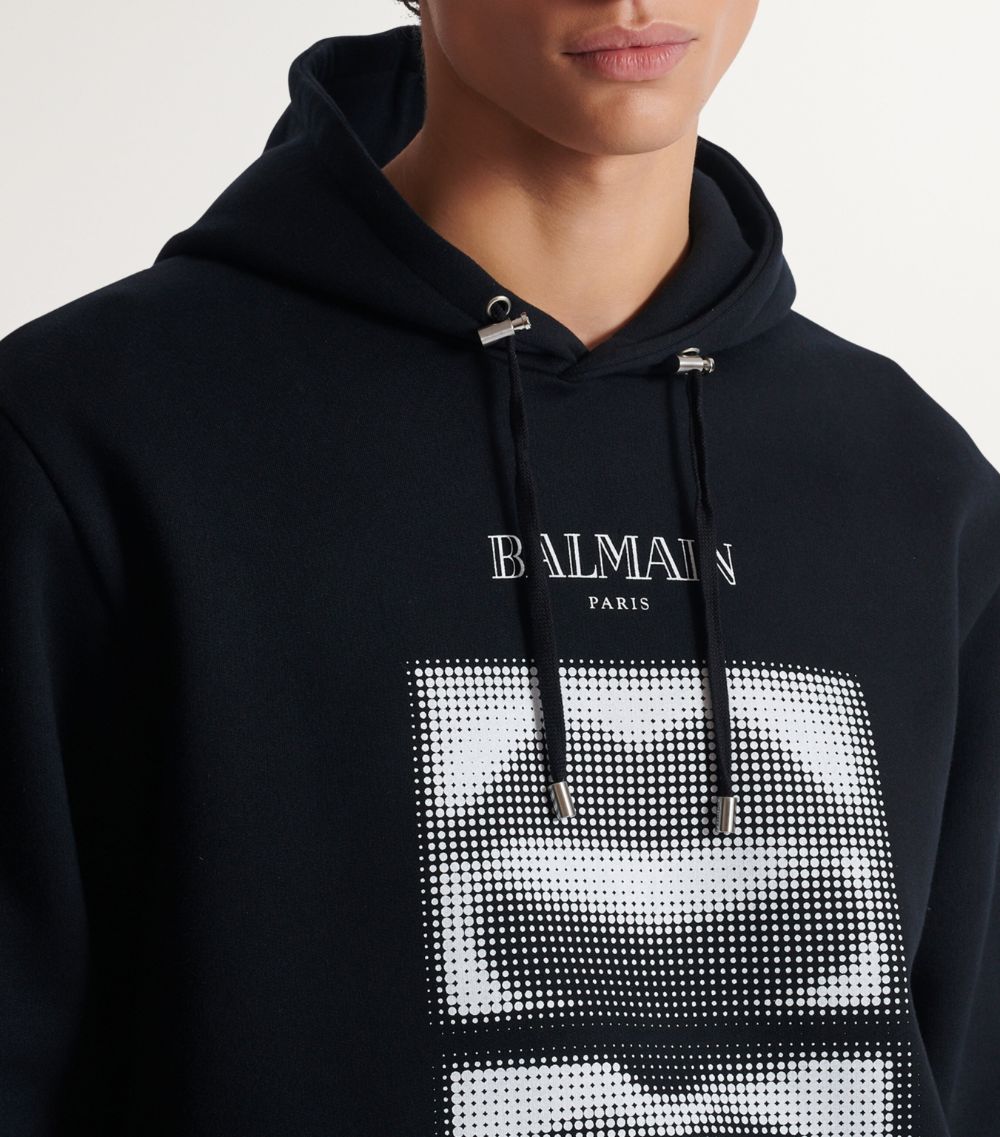 Balmain Balmain Cotton Vintage Lips Hoodie