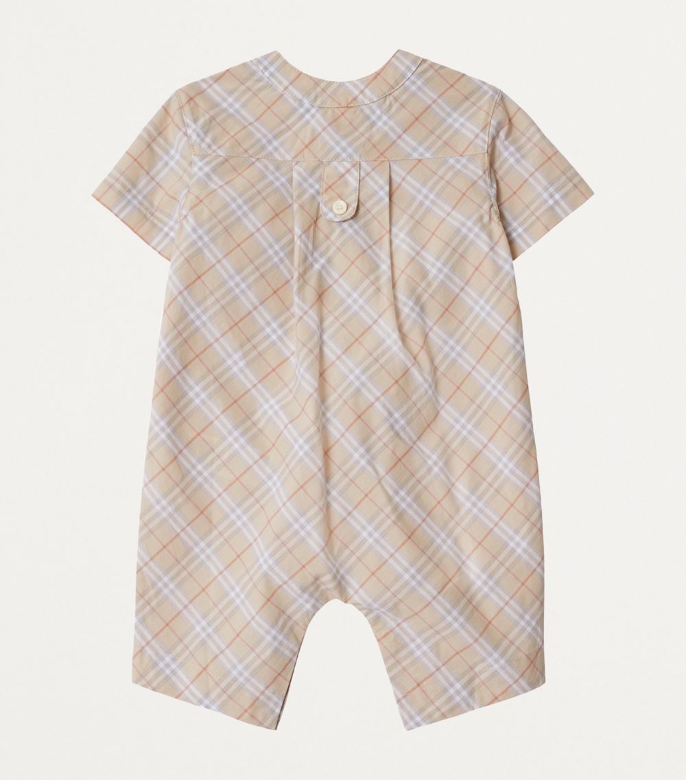 Burberry Burberry Kids Cotton Check Playsuit (1-18 Months)