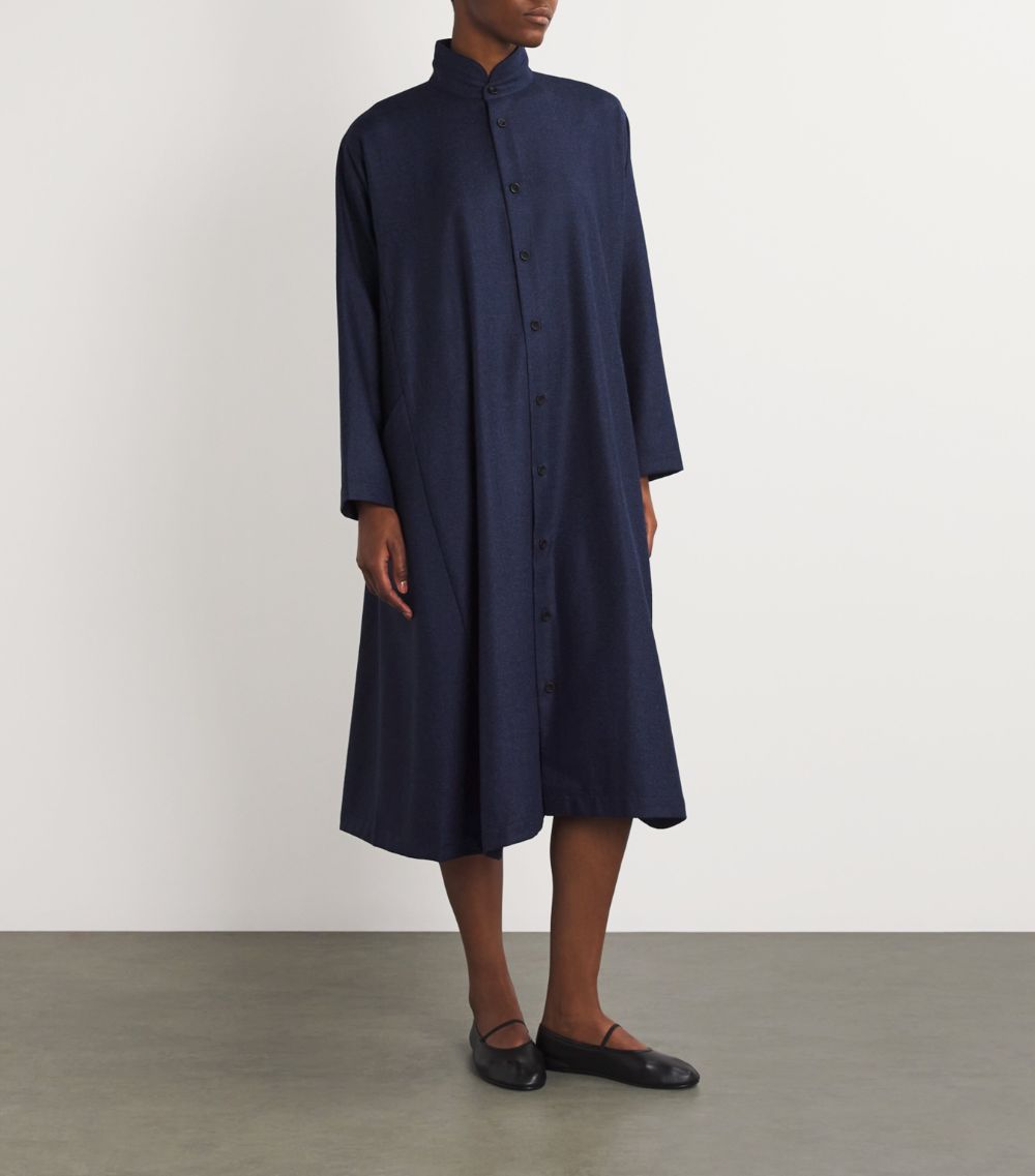 Eskandar Eskandar Wool-Silk Caucasus Shirt Dress