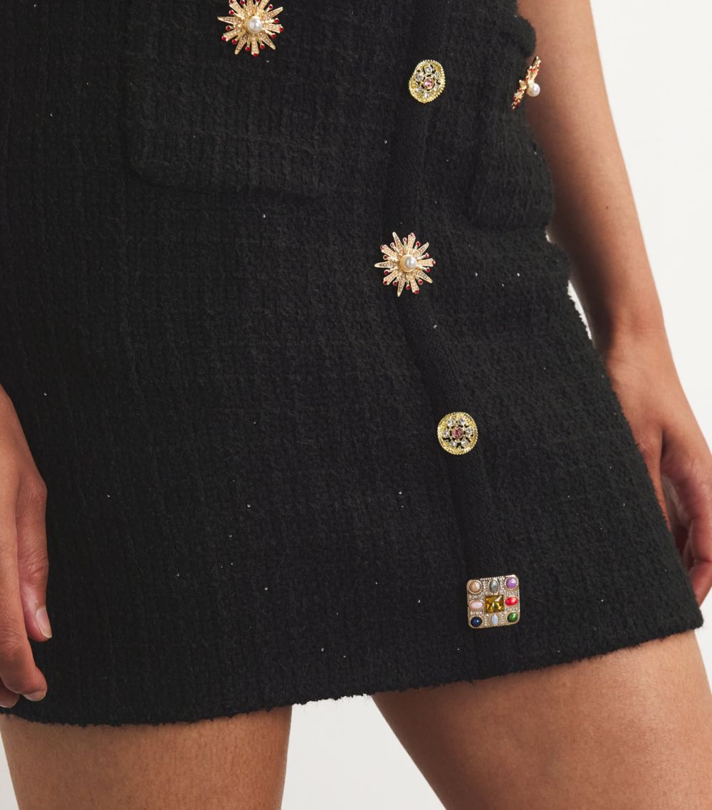 Self-Portrait Self-Portrait Jewel-Button Mini Skirt