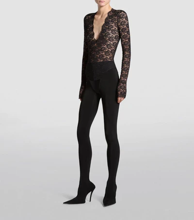 Balenciaga Balenciaga Lace Long-Sleeve Bodysuit