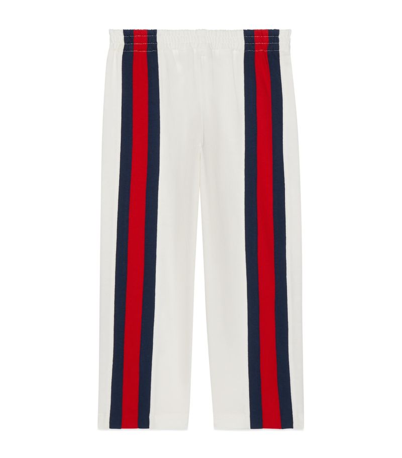 Gucci Gucci Kids Cotton Web Stripe Trousers (4-12 Years)