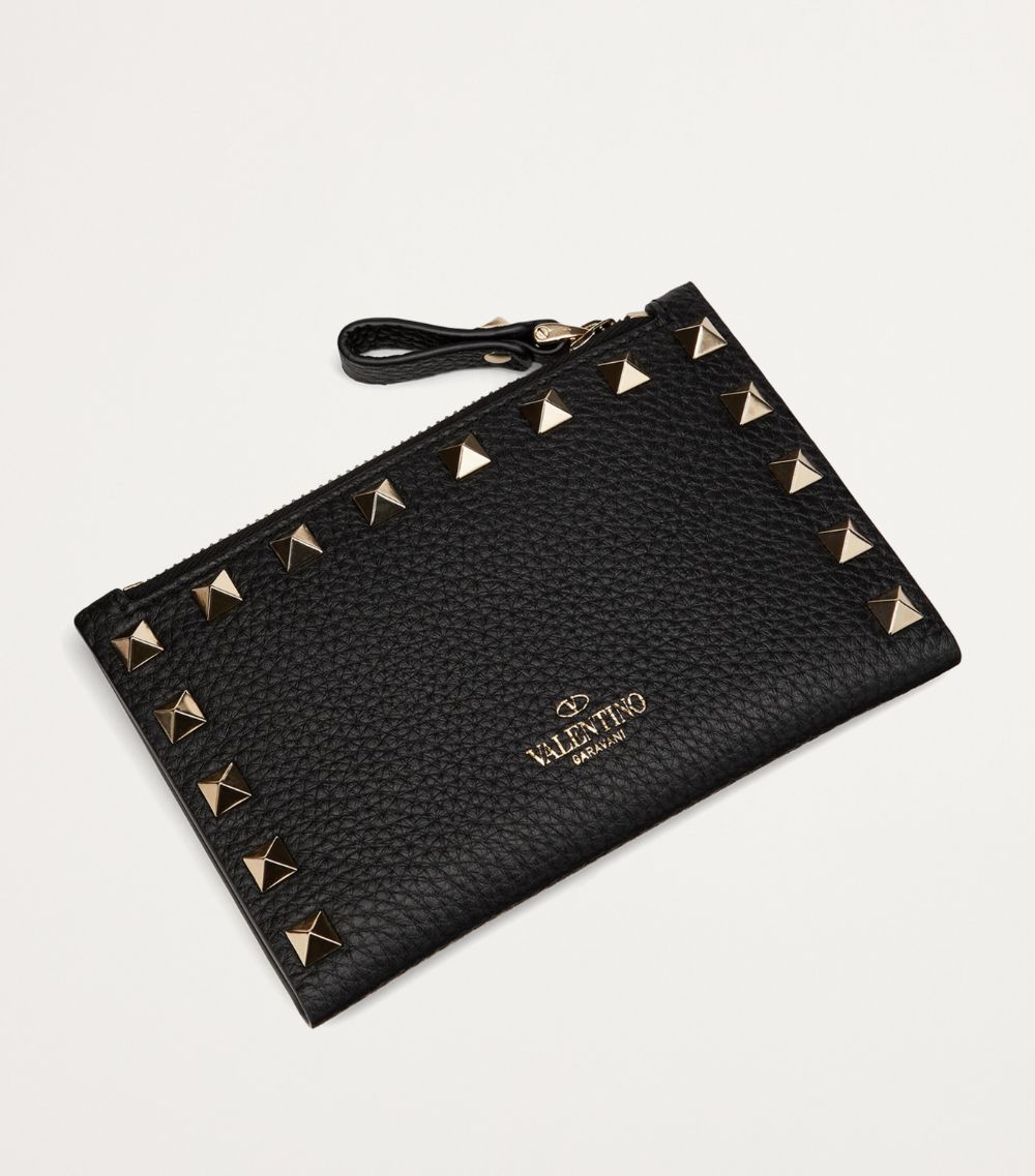 VALENTINO GARAVANI Valentino Garavani Leather Rockstud Coin And Card Holder