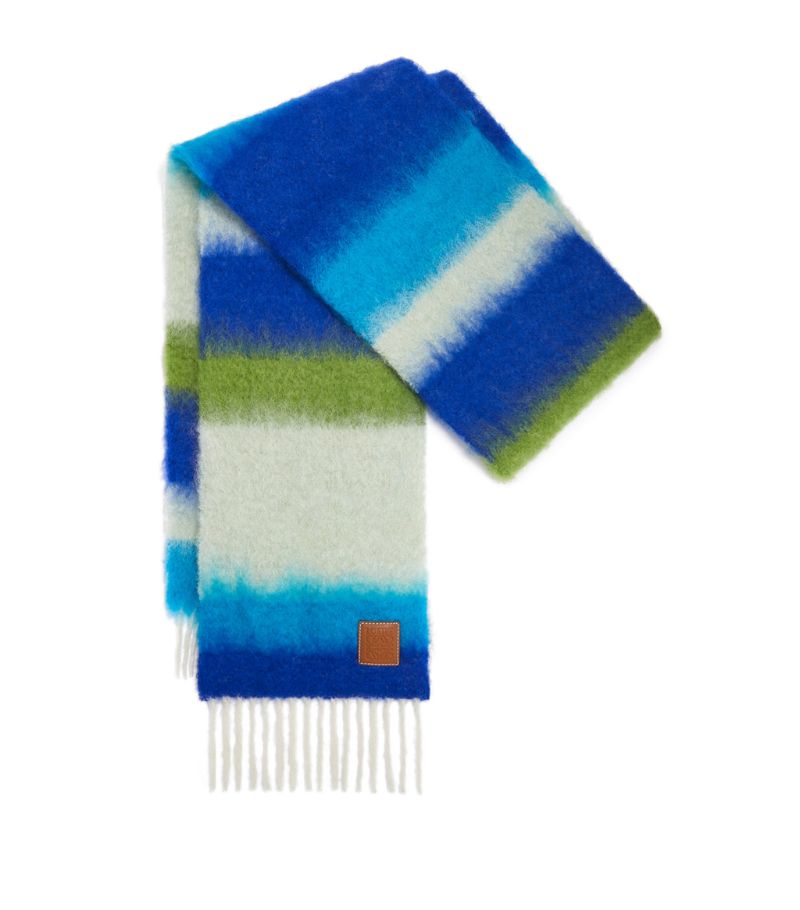 Loewe LOEWE Mohair-Wool Striped Scarf