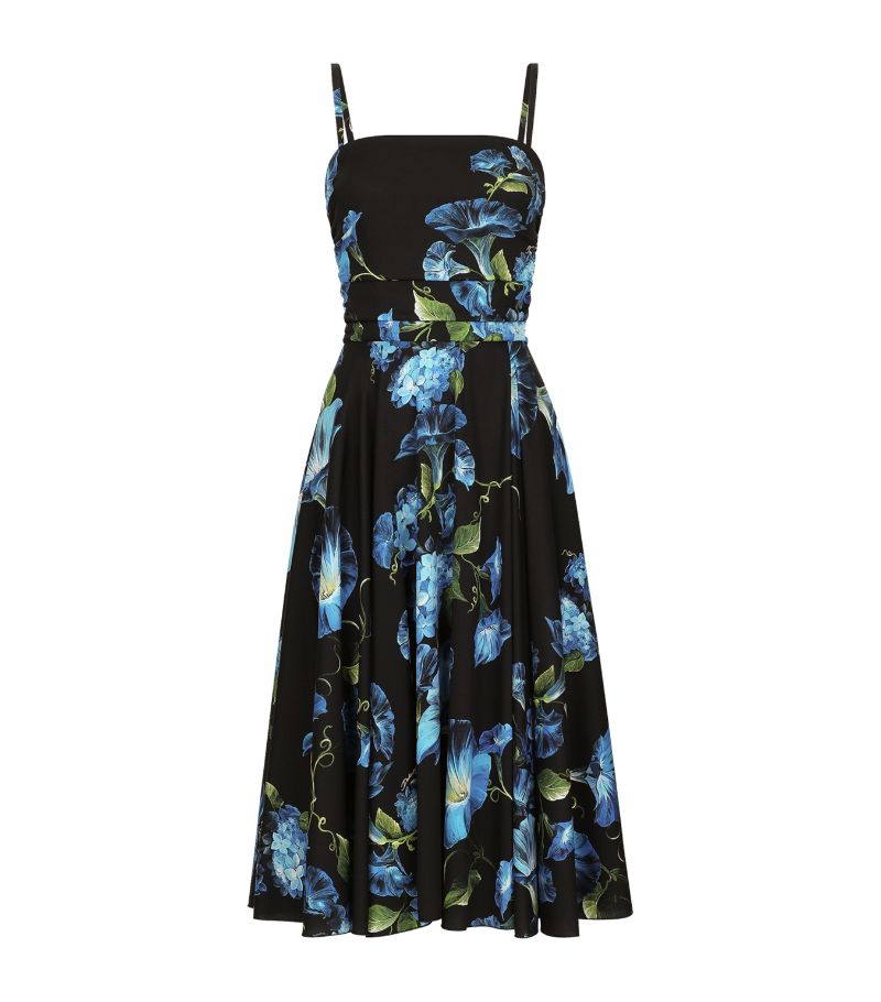 Dolce & Gabbana Dolce & Gabbana Silk-Blend Floral-Print Sleeveless Midi Dress