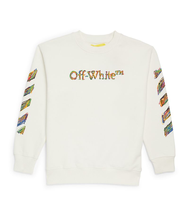Off-White Kids Off-White Kids Cotton Logo Crew-Neck Sweater (4-12 Years)