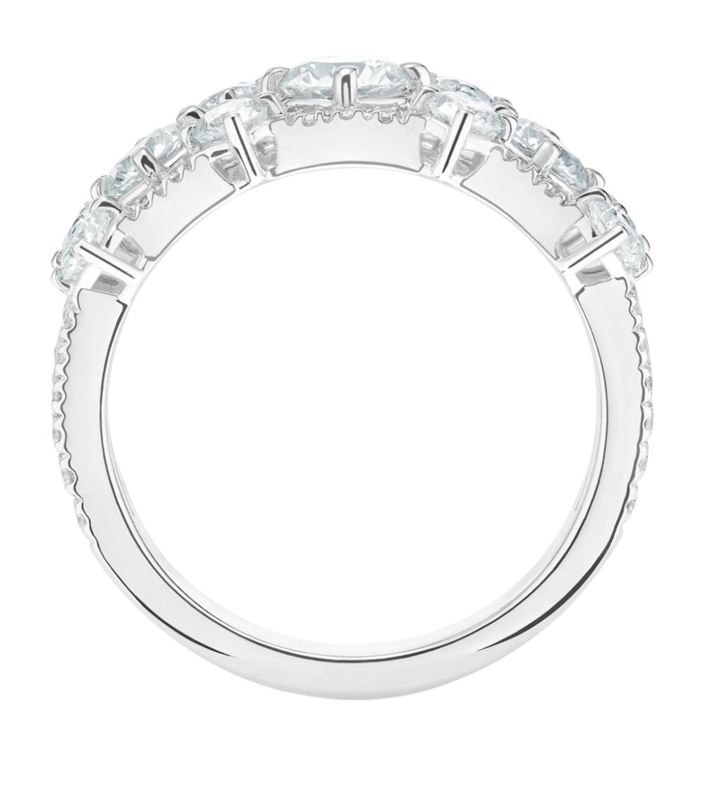 De Beers Jewellers De Beers Jewellers White Gold And Diamond Arpeggia Three Row Ring