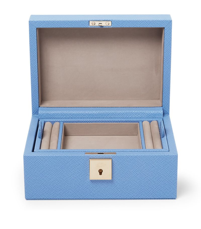 Smythson Smythson Small Leather Panama Jewellery Box